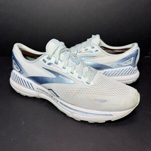 Brooks Adrenaline GTS 23 Womens Size 9.5 White Blue Running Shoes Sneakers